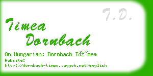 timea dornbach business card